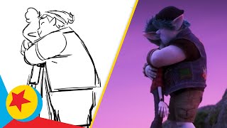 Barley and Dad Reunite from Onward  Pixar Side by Side [upl. by Anuaf]