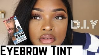 I TINTED MY EYEBROWS  How To Tint Your Brows For Cheap ITALYY K [upl. by Esiole]