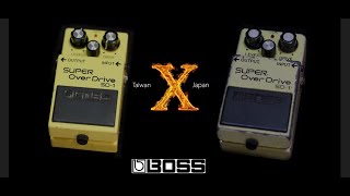 Pedal Boss SD 1 JAPAN x SD 1 TAIWAN O pedal japan vale tudo isso [upl. by Rustin]