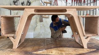 Ingenious Woodworking and Design Ideas  Build a Desk with Dramatic and Unique Moments [upl. by Ennairol]