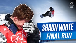 Shaun White full of emotion after his final Olympic run 🏂 [upl. by Ygief896]