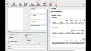 Simple Mediation Analysis in JASP [upl. by Aytida]