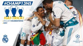 REAL MADRID PARTY amp CELEBRATION at the Santiago Bernabéu  Champions League Winners 2018 [upl. by Felty]