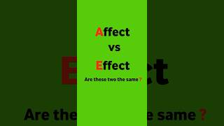 Affect vs Effect  Difference  pronunciation  and Hindi meaning english shorts vocabulary [upl. by Petigny]