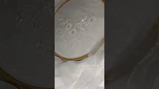 Beautiful crystal ornamentationembroiderydesign embroidery crystalworkshop diyideas viralreels [upl. by Anura836]