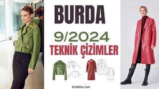 Burda 92024 Teknik Çizimler amp Burda 92024 Technical Drawings [upl. by Utimer737]