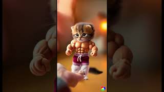 quotTiny Superhero Kitten in My Handquot ai cat cute cuteanimals [upl. by Ayle65]