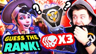 THE MOST INSANE GAME EVER  Overwatch GUESS THE RANK [upl. by Yenaiv820]