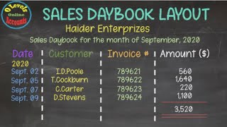 How to explain the concept of the Sales Daybook amp ledger in accounting [upl. by Eillime375]