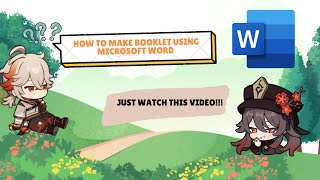 HOW TO MAKE BOOKLET USING MICROSOFT WORD [upl. by Lajib]