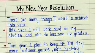 My new year resolution 2024 essay  New year resolution 2024  How to make new year resolution [upl. by Aisinoid]