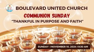 Boulevard United Church Divine Worship Service Sunday November 10 2024 [upl. by Vatsug]