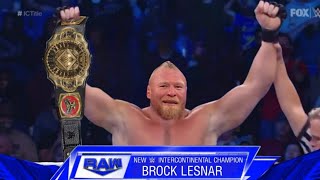 Brock Lesnar Destroys Gunther amp Win Intercontinental Championship WWE Smackdown Highlights 2022 [upl. by Penney]