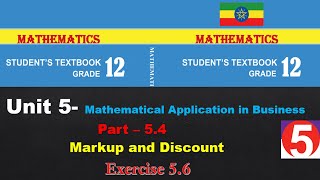 New Curriculum grade 12 mathematics tutorial Unit 5 Part 4 Markup and Discount [upl. by Merlin191]