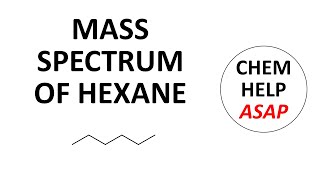 mass spectrum amp fragmentation of hexane [upl. by Yatnod]