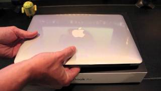 MacBook Air 13quot 2011 core i7 unboxing 256GB [upl. by Kcirdahs]