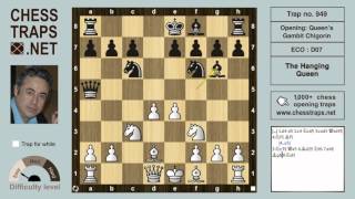 Queens Gambit Chigorin  The Hanging Queen trap no 949 [upl. by Zacarias]