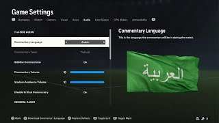 EA SPORTS FC 24 Arabic Commentary Languageمعلق اللغة العربية [upl. by Raven]