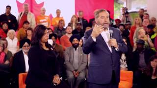 Tom Mulcair on childcare healthcare pharmacare and TPP trade deal [upl. by Harrell]