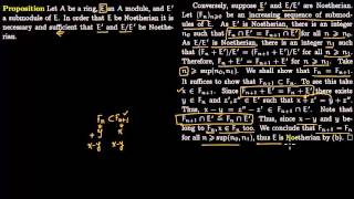 Properties of Noetherian Modules [upl. by Hirsch]