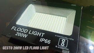 Gesto 200W LED Flood Light Unboxing amp Testing  Gesto led light unboxing [upl. by Sheppard]