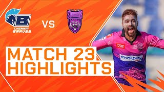 2023 Abu Dhabi T10 Match 23 Highlights Chennai Braves vs New York Strikers  Season 7 [upl. by Alene]