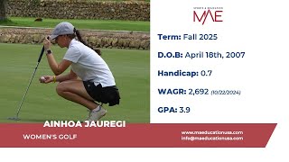 Ainhoa Jauregi  Fall 25 Womens Golf Recruiting Video [upl. by Houghton]