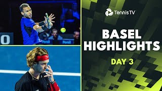 Rublev Faces Tabilo Ruud Wawrinka amp AugerAliassime In Action  Basel 2024 Highlights Day 3 [upl. by Albur443]