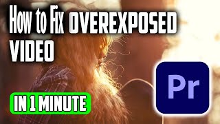 How to Fix Overexposed Video in Premiere Pro  Fix Overexposed Video 2024 [upl. by Dodi]