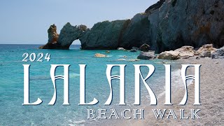 LALARIA Beach Walk  Skiathos Greece  2024  4K [upl. by Sidnal]