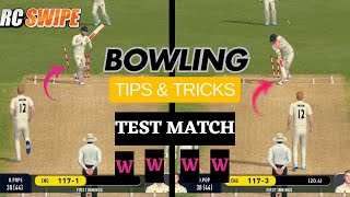 🔥Test Match Bowling Tips For 💖RC Swipe❤️ New GameHow To Take Wickets in RC Swipe ampRc24 [upl. by Ntsyrk84]