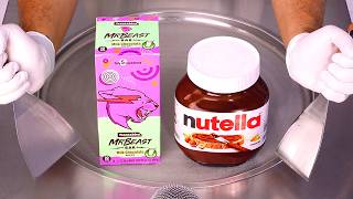 Feastables  Nutella Ice Cream Rolls Satisfying ASMR Delight  Good amp Yummy [upl. by Cleaves]