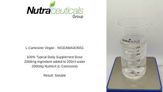 L Carnosine Vegan Solubility Test [upl. by Nyssa]