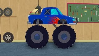 Monster Truck  Car Garage  Toy Factory  Kids Video [upl. by Reckford]