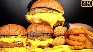 MUKBANG ASMR  Burgerism Dutch Pay Burger amp Cheese Burger [upl. by Kalila]