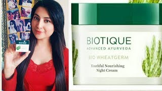 Biotique Bio Wheatgerm Youthfull Nourishing Night Cream [upl. by Notfol]