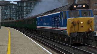 Class 50 No 50017 Royal Oak accelerates through Shepherds Bush with empty stock for Bounds Green [upl. by Stearns439]