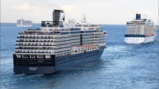 7 Cruise Ships Leaving Port at Fort Lauderdale 4K [upl. by Rochus]