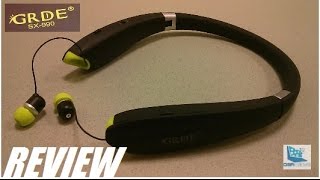 REVIEW GRDE SX990 Folding Bluetooth Headphones [upl. by Dorrahs]