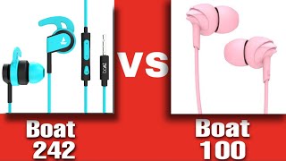 Boat bassheads 242 Vs Boat bassheads 100 Boat bassheads 100 Vs Boat bassheads 242Boat earphones [upl. by Lertnom]