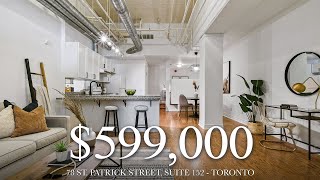 599000 Hard Loft  78 St Patrick Street Suite 152 Toronto [upl. by Odirfliw643]