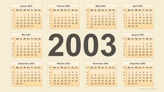 Kalender 2003 [upl. by Atteloc]