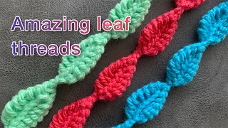 How to Crochet a Leaf  Easy Crochet Pattern 🧶 [upl. by Gilmer]