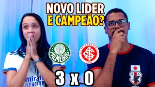 REACT PALMEIRAS 3 X 0 INTERNACIONAL  NOVO LIDER DO BRASILEIRAO [upl. by Llennhoj]