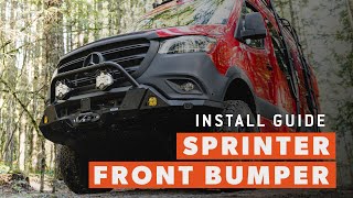 Sprinter Front Bumper Installation Guide  Flatline Van Co [upl. by Aynekal429]