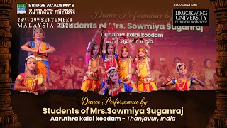 Dance Performance by Students of MrsSowmiya Suganraj  Bridge Conference Malaysia 2024  28th Sept [upl. by Alah]