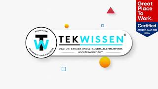 Great Place To Work  Recognition  2021  TekWissen [upl. by Haet]