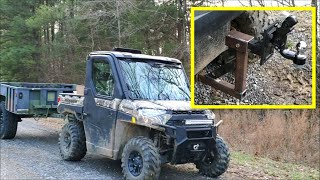 Steel Fabrication Mig Welding a 13 inch hitch riser for Polaris Ranger [upl. by Eendys]