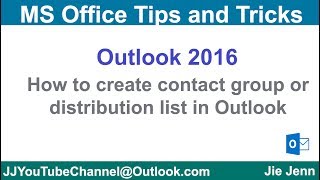 How to create a contact group distribution list in Outlook  Outlook Tutorial [upl. by Radferd]