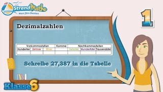 Dezimalzahlen schreiben  Klasse 6 ★ Übung 1 [upl. by Anital]